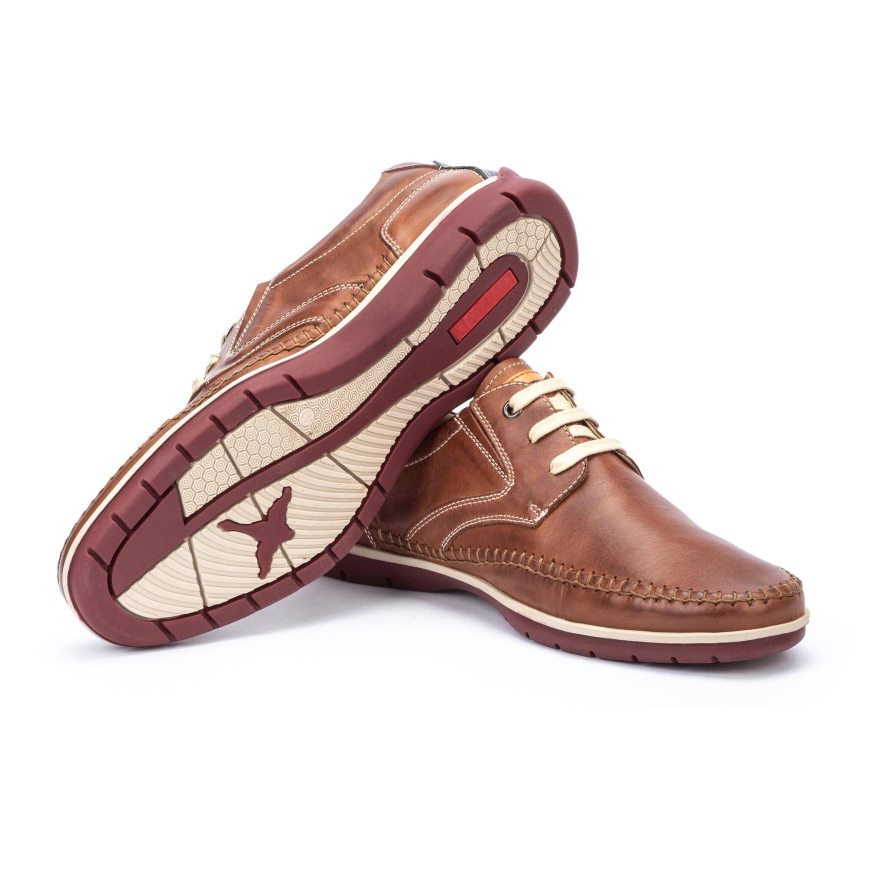 Men's Pikolinos MARBELLA Boat Shoes Brown | NZ Z9AQ308